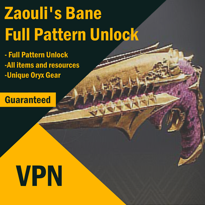 #ad Zaouli#x27;s Bane Full Pattern Unlock Guaranteed 100% Secure All Platforms $30.00