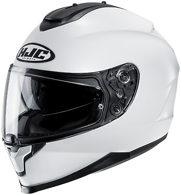 #ad #ad Open Box HJC Helmets Adults C70 Full Face Motorcycle Helmet White Size Medium $97.49