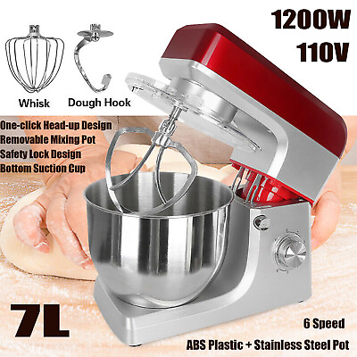Electric Food Stand Mixer 6 Speed 1200W One click Head up Design Kitchen Beater $139.06