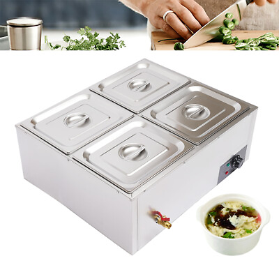 850W Countertop Food Warmers Buffet Electric Heater 4 Pots W Lids Handles $168.15