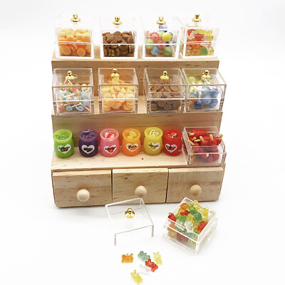 Dollhouse Miniature 1 12 Candy Display Box Stand Rack Holder Food Furniture $16.20
