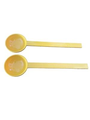 #ad Vintage Dansk Designs GC Denmark Melamine Yellow Set of 2 Serving Salad Spoons $17.99