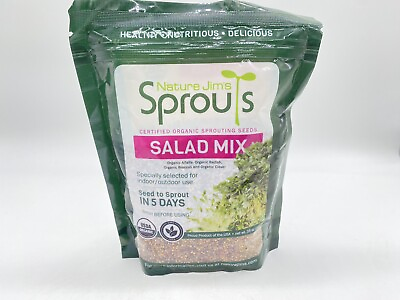 #ad Nature Jims Sprouts Salad Mix Organic Seeds 16 oz Pack For Growing Non GMO $21.70