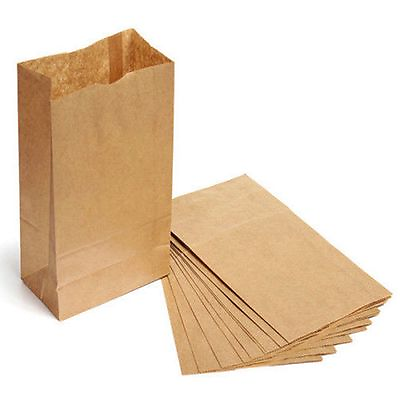 100PCS Candy Party Gift Wedding Food Buffet Paper Bag Kraft Brown Wrap Cookies $7.59