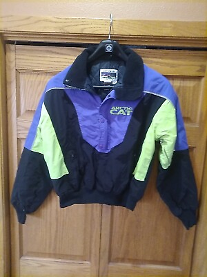 #ad Vintage Arctic Cat Snowmobile Jacket Pullover Size L Mens Gore Tex Nice $32.00
