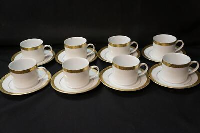 #ad #ad 8 Royal Gallery Gold Buffet Cups 2 5 8quot; Tall x 3 1 4quot; Wide and Saucers 6 1 2quot; $42.99