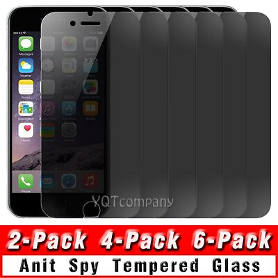 For iPhone SE 2nd 2020 6s 7 8 Plus Screen Protector Privacy Tempered Glass Guard $8.99