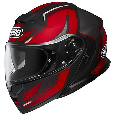 #ad Shoei Neotec 3 Grasp Modular Helmet Black Red Grey TC 1 Large 0120 1201 06 $999.99