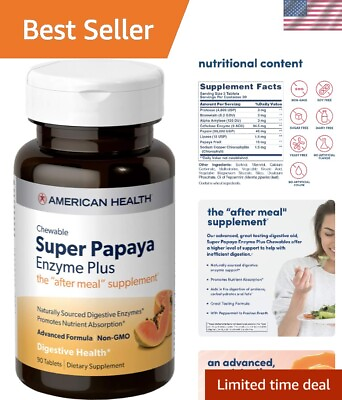 #ad Delicious Papaya Enzyme Chewables for Fresh Breath and Digestive Health $17.99