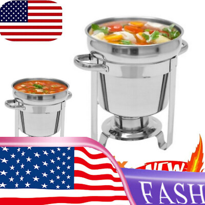 #ad #ad 7.4 QT Stainless Steel Chafer Chafing Dish Sets Catering Food Warmer with Lid $49.41
