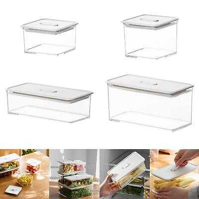 #ad #ad Multifunctional Stackable Food Container with Lid Clear Refrigerator Storage Box $15.35