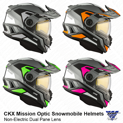 CKX Mission AMS Optic Snowmobile Helmet Dual Pane Shield MD LG XL 2X 3X $434.99