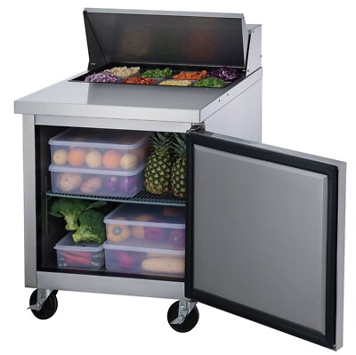 #ad 30quot; W 6.56 cu. ft. One Door Sandwich Salad Prep Refrigerator Stainless Steel $1044.05