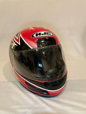 #ad HJC CL12 Full face motorcycle helmet Snell Approved DOT Red Black and white $35.00