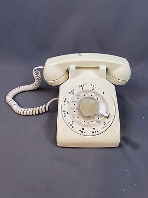 Western Electric ATamp;T White Cream 500 D M rotary dial telephone 3216 $45.00