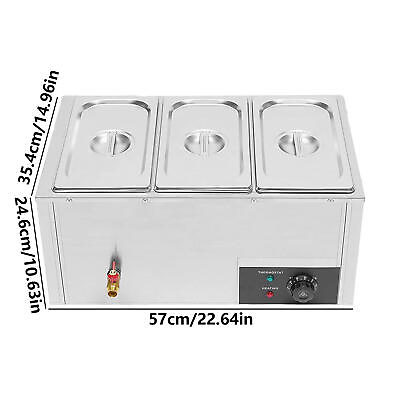 #ad Food Warmer Stainless Steel Countertop Steamer Warmer $141.99