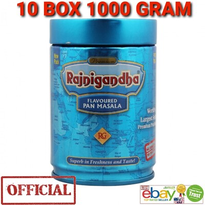 Rajnigandha Pan Masala Exp.2025 OFFICIAL USA 10 BOX 1000gm Flavored Mouth Fresh $94.95
