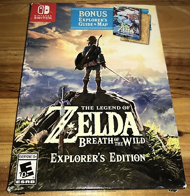 #ad #ad Legend Zelda Breath Wild Explorer#x27;s Edition EMPTY BOX ONLY Nintendo Switch 2017 $29.99