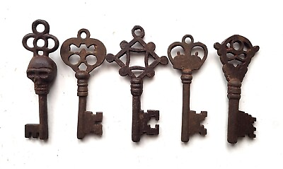 #ad #ad Antique Style Iron Skeleton Keys Lot of 5 $15.95