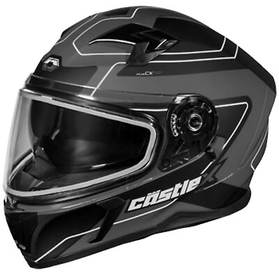#ad #ad Castle X New X Large Matte Charcoal Black CX390 Atlas Snowmobile Helmet 36 14178 $152.99