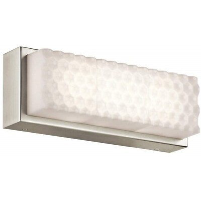 #ad Merco LED Brushed Nickel And Ivory White Acrylic 13quot; ADA Wall Light Orig $327 $71.99