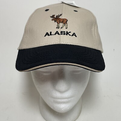 #ad Alaska Nature Hat Cap StrapBack Adjustable Moose Logo Embroidered Artic Gear $15.97