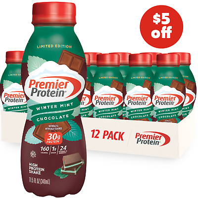 #ad Premier Protein Shake Winter Mint Chocolate Limited Time 30g Protein12 Ct $22.48