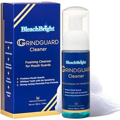 #ad BleachBright Mouth Guard Cleaner Foam Great for Invisalign Candid Byte Sports... $15.99
