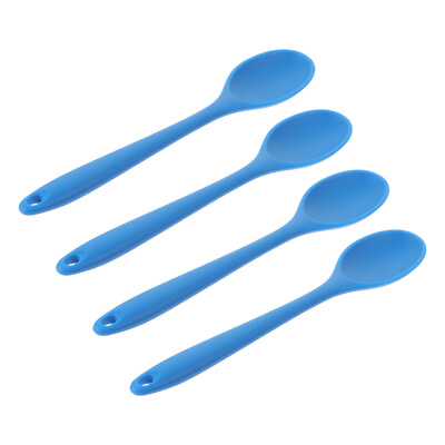 4Pcs Salad Spoons Tableware Spoon Kids Spoon Silicone Spoons $8.96