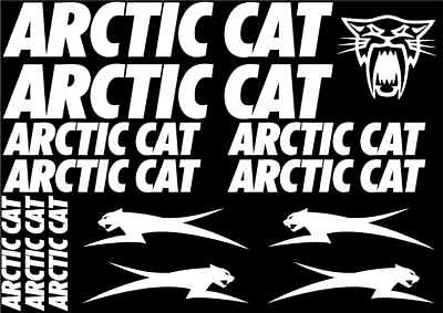 #ad Arctic Cat decals stickers set snowmobile helmet fender panel vinyl graphics new $18.89