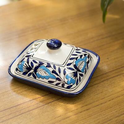 Butter Box Handmade Blue Ceramic Pottery for Dinning and Kitchen $61.68