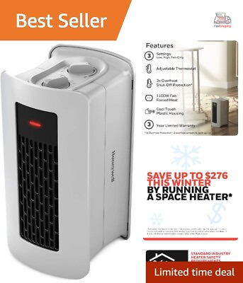 #ad Easy to Use Manual Heater with Adjustable Thermostat Quiet and Compact Design $45.89