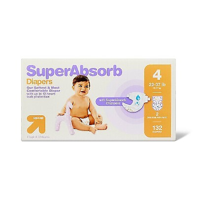 Disposable Diapers Giant Pack Size 4 132ct up amp; up $20.99