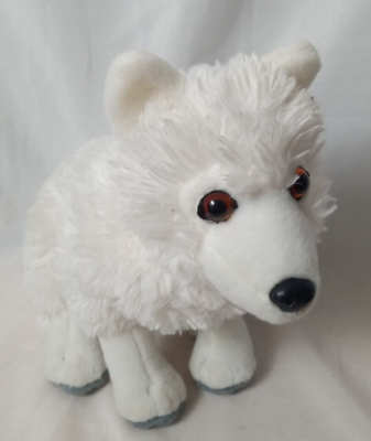 #ad Wild Republic Artic Wolf 12 inch Realistic White Plush Stuffed Animal Toy 2016 $14.00