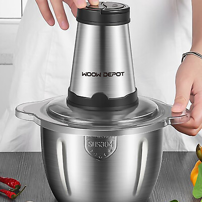 300W Electric Food Chopper Electric Stainless Steel Processor Meat Grinder Mixer $29.98