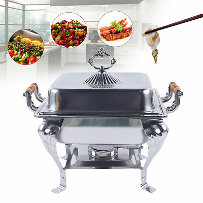 Chafer Buffet Chafing Dish Catering w Wooden Handle for Weddings Buffets $61.76