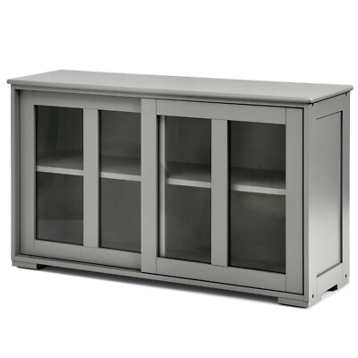 #ad Sideboard Buffet Cupboard Storage Cabinet with Sliding Door $128.97
