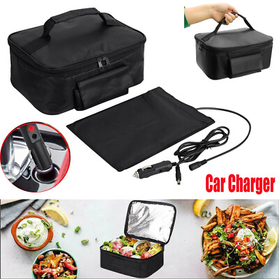 12V Car Portable Food Electric Warmer Heating Lunch Box Bag Mini Oven Thermostat $26.34