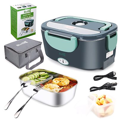 #ad 80W Electric Lunch Box Portable Food Warmer for Car Truck Office 12V 24V 110 ... $39.47