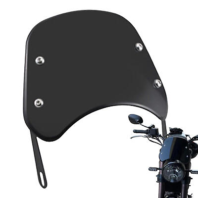 #ad Motorcycle Universal Windshield Wind Deflector Windscreen Fairing For 5 7 Inch $19.52