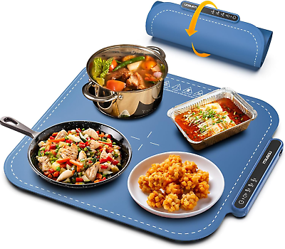 #ad Electric Warming Tray for Pizza Dishes and More Adjustable Temperature Foldable $90.12