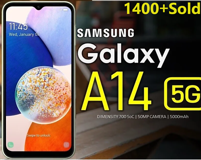 #ad Samsung Galaxy A14 5G SM A415U 64GB ATamp;T T Mobile MetroPCS Verizon Unlocked B $89.99