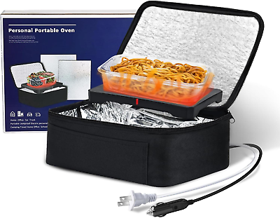 #ad Portable Oven 12V 24V 110V Car Food Warmer Portable Mini Oven Personal Microwa $39.99