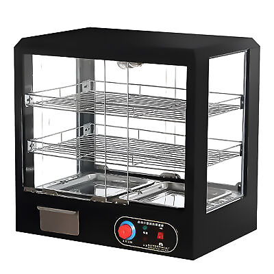 #ad 3 Tiers Electric Commercial Food Warmer Display Pizza Heated ShowCase $342.31
