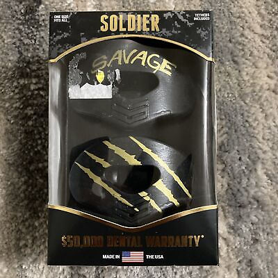 #ad Soldier Sports Savage Sports Mouth Guard Piece One Size $50000 Guarantee NEW $11.89
