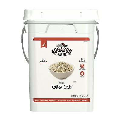 #ad NEW Augason Farms Quick Rolled Oats Emergency Food Storage 10 Pound Pail $20.59