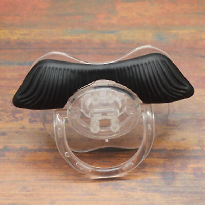 #ad 2 Pack Kissable Mustache Pacifier SAFELY Silicone Funny Baby Pacifiers MOUTH TOY $8.81