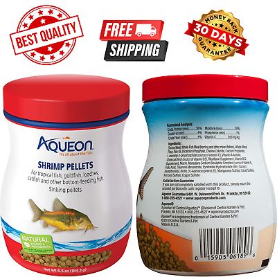 #ad Aqueon Shrimp Pellets Sinking Food for Tropical Fish 6.5 Ounce Pack of 1 $6.99