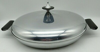#ad Atomic Vintage Chafing Dish 1950#x27;s UFO MCM Made in Spain w Raised Center Paella $44.99