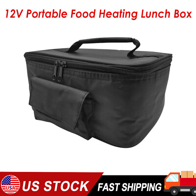 12V Portable Food Heating Lunch Box Electric Heater Warmer Bag with Car Charger $23.88